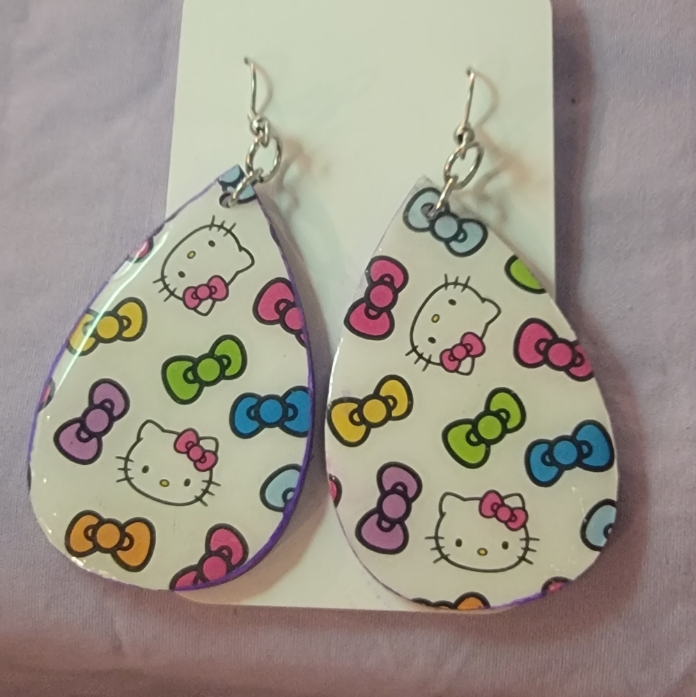 Hello kitty handmade earrings